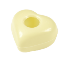 Hollow hearts white 35% organic 33x29x8mm 3.5g 384 pcs