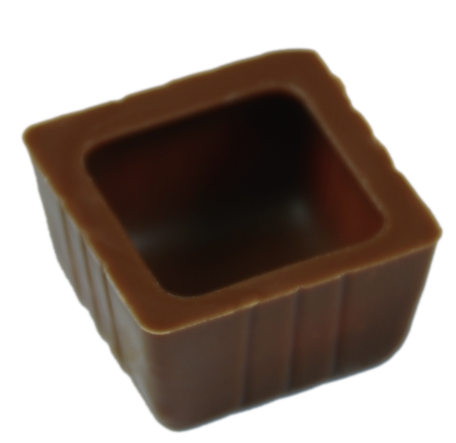 Square shells milk 36% organic 26x16mm 3.2g 504 pcs.