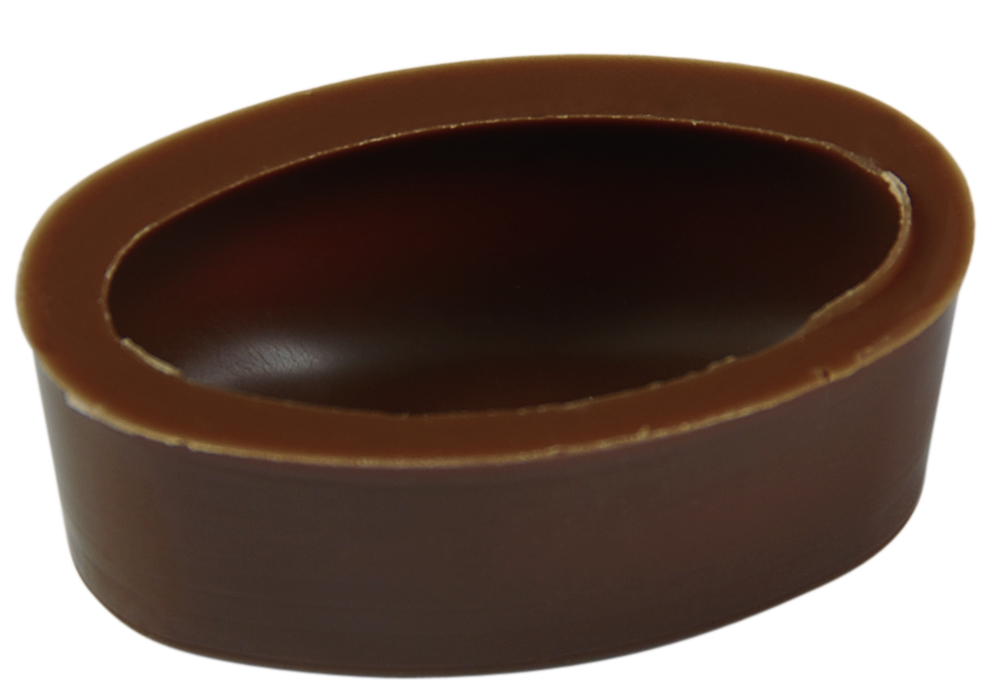 Oval shells milk 36% organic 39x23mm 3.5g 504 pcs.