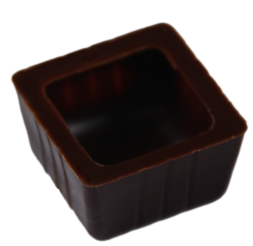 Coquilles carrées noir 65% bio 26x14mm 3.2g 504 pcs.