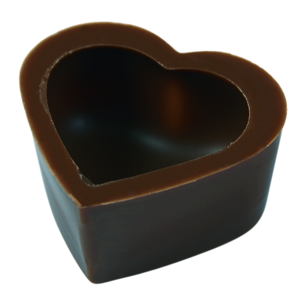 Herz-Schalen Dunkel 65% Bio 29x16mm 3.8g 432St.