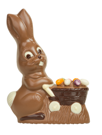 Hase mit Schubkarre Milch 36% Bio 19.5cm 250g