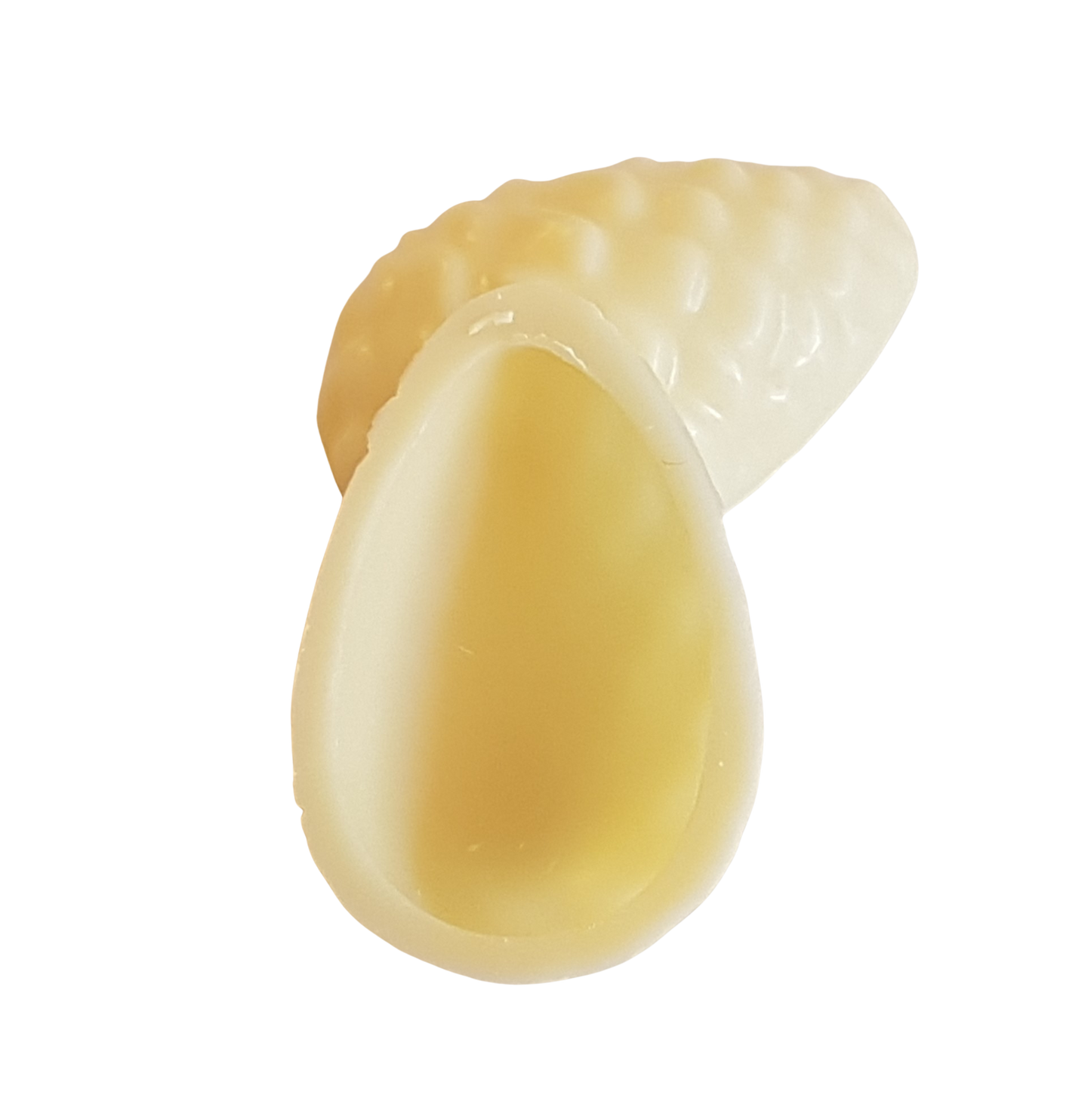 Coquilles pomme de pin blanc 35% bio 4cm 2.5g 450 pcs.