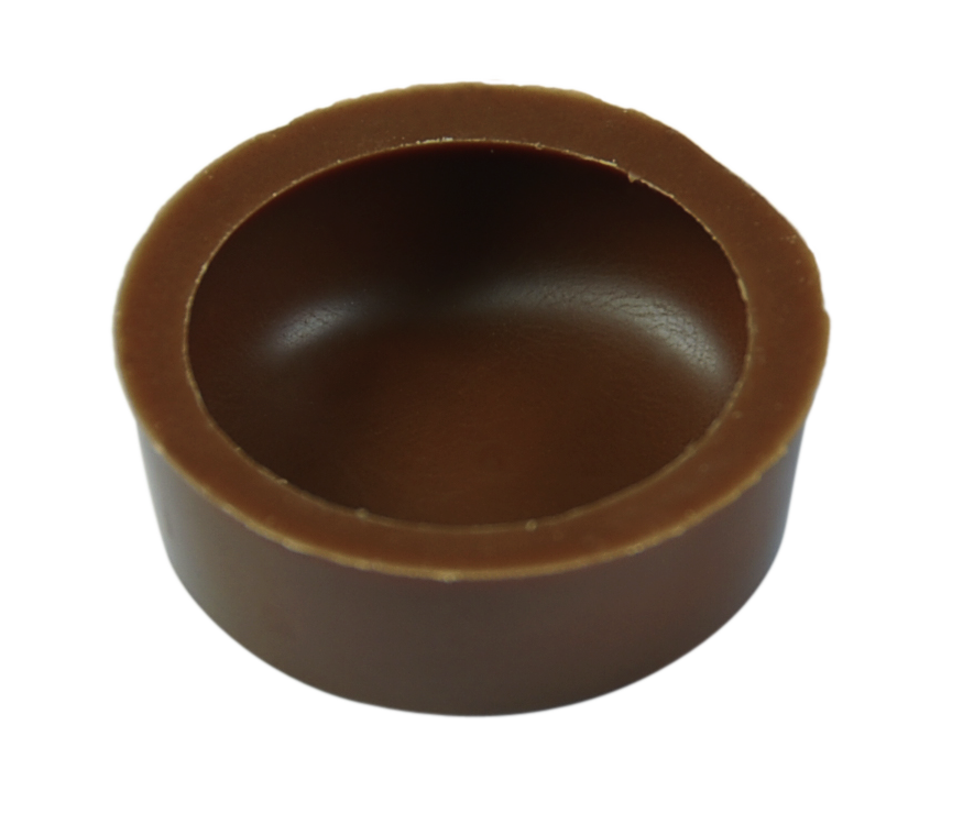 Coquilles rondes lait 36% bio 29x21mm 4.5g 378 pcs.